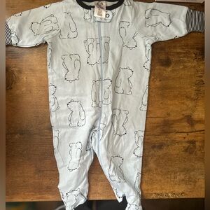 Gerber Light Blue Bear Print Footie